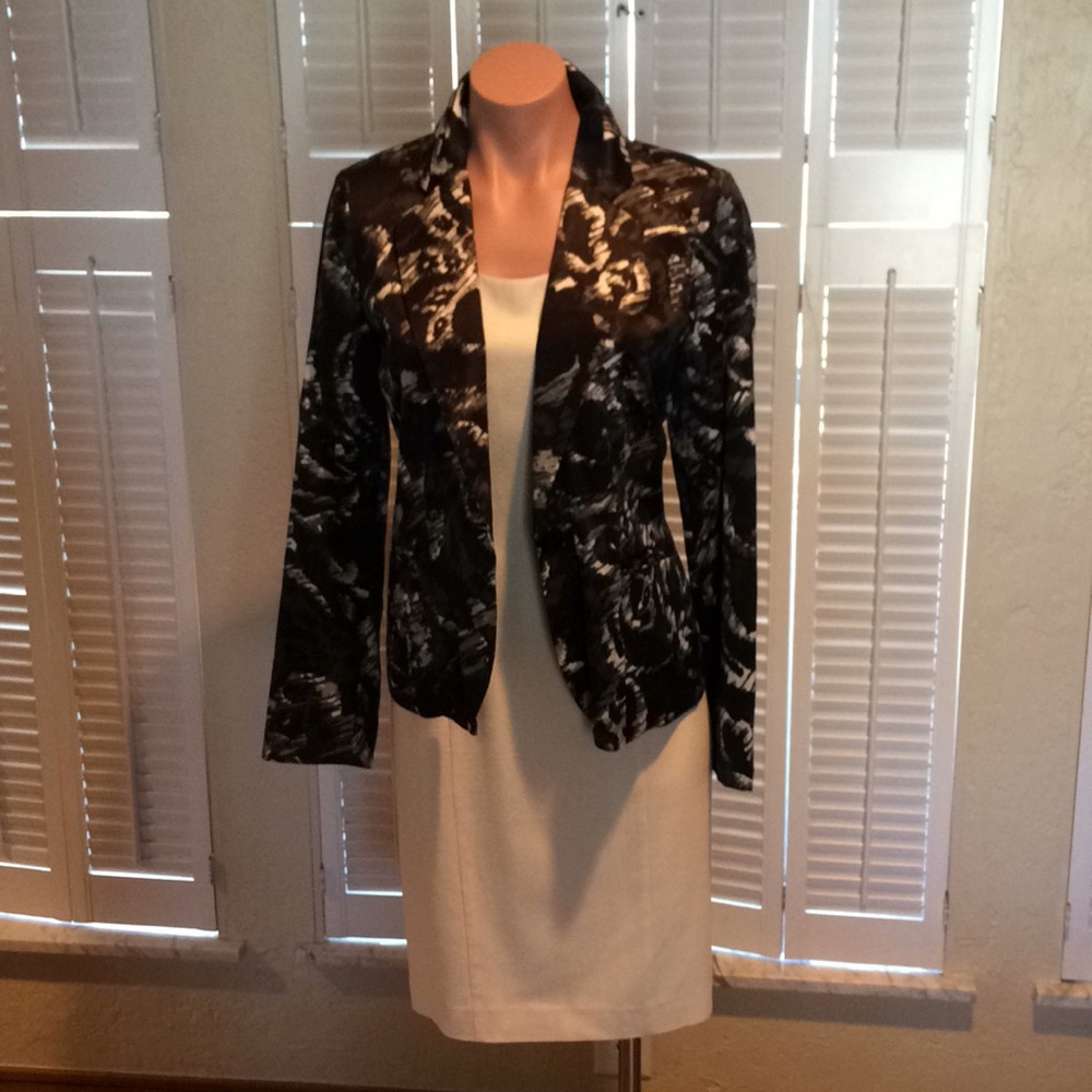 Chico's lightweight satin blazer.